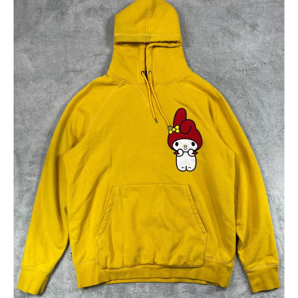 The Hundreds X Sanrio Hoodie Unisex Adults L Yellow My Melody Cotton Embroidered